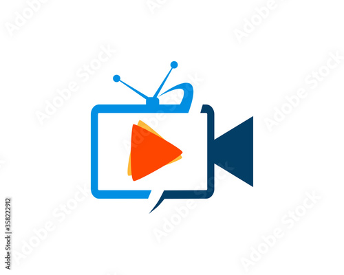 Video recorder with play button inside