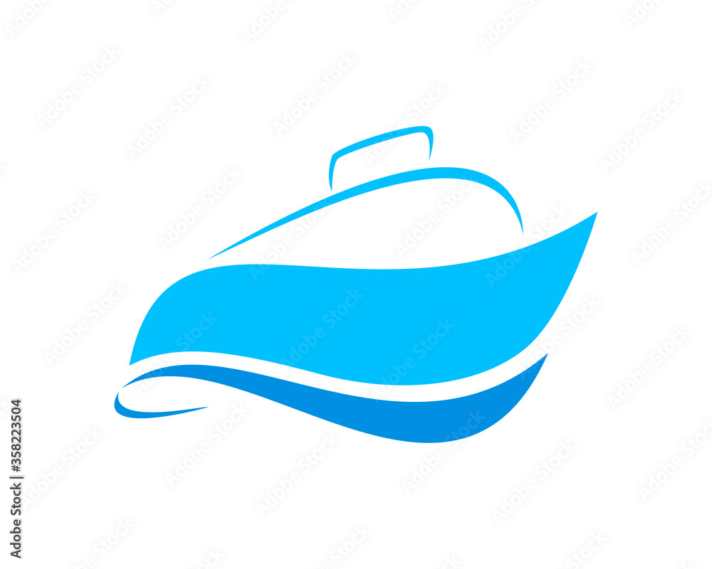 Ship abstract with blue colors Ship abstract with blue colors