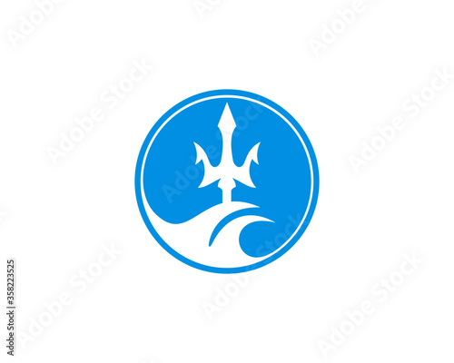 Trident inside in the blue circle