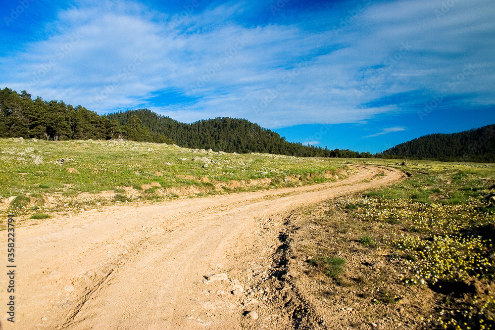 dirt road in the mountains