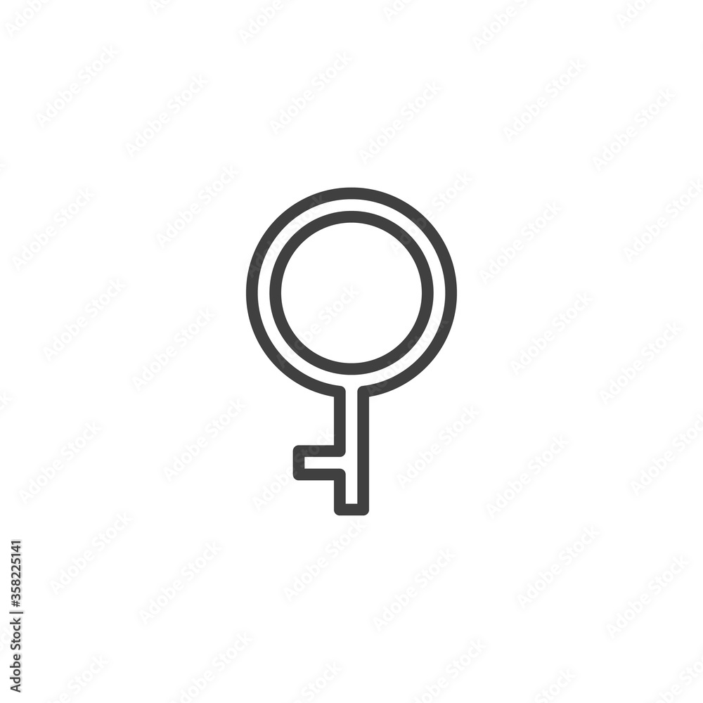 Demigirl gender line icon. linear style sign for mobile concept and web design. Demigirl outline vector icon. Symbol, logo illustration. Vector graphics Demigirl gender line icon. linear style sign for mobile concept and web design. Demigirl outline vector icon. Symbol, logo illustration. Vector graphics