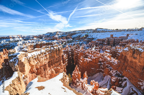 Thor's Hammer covered by snow at Bryce Canyon National Park