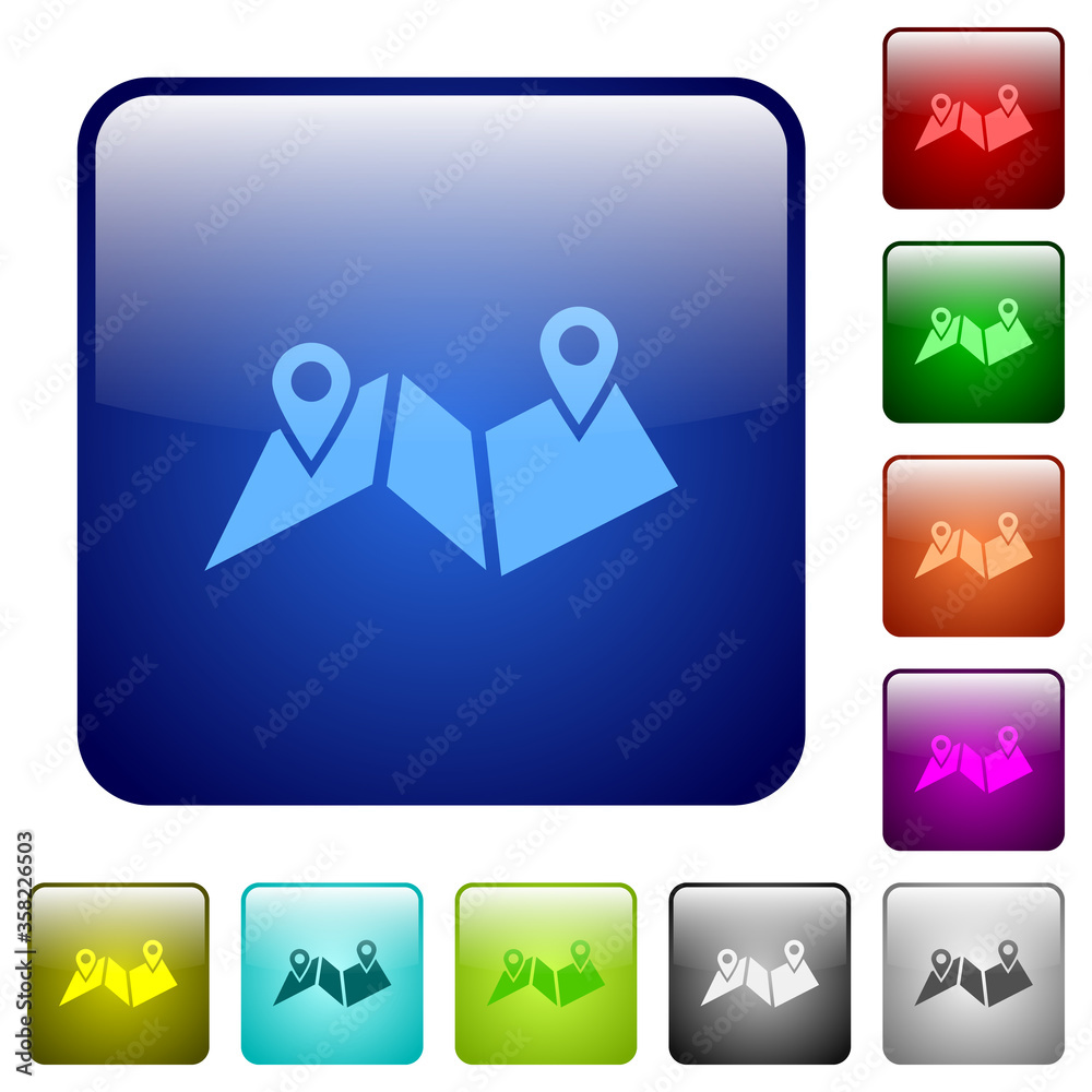 Route plan color square buttons Route plan color square buttons