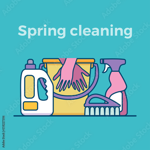Household cleaning supplies