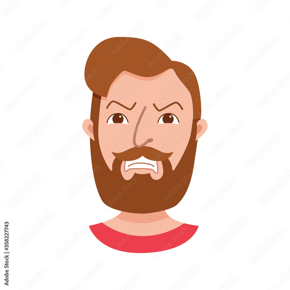 Male emoji cartoon character.