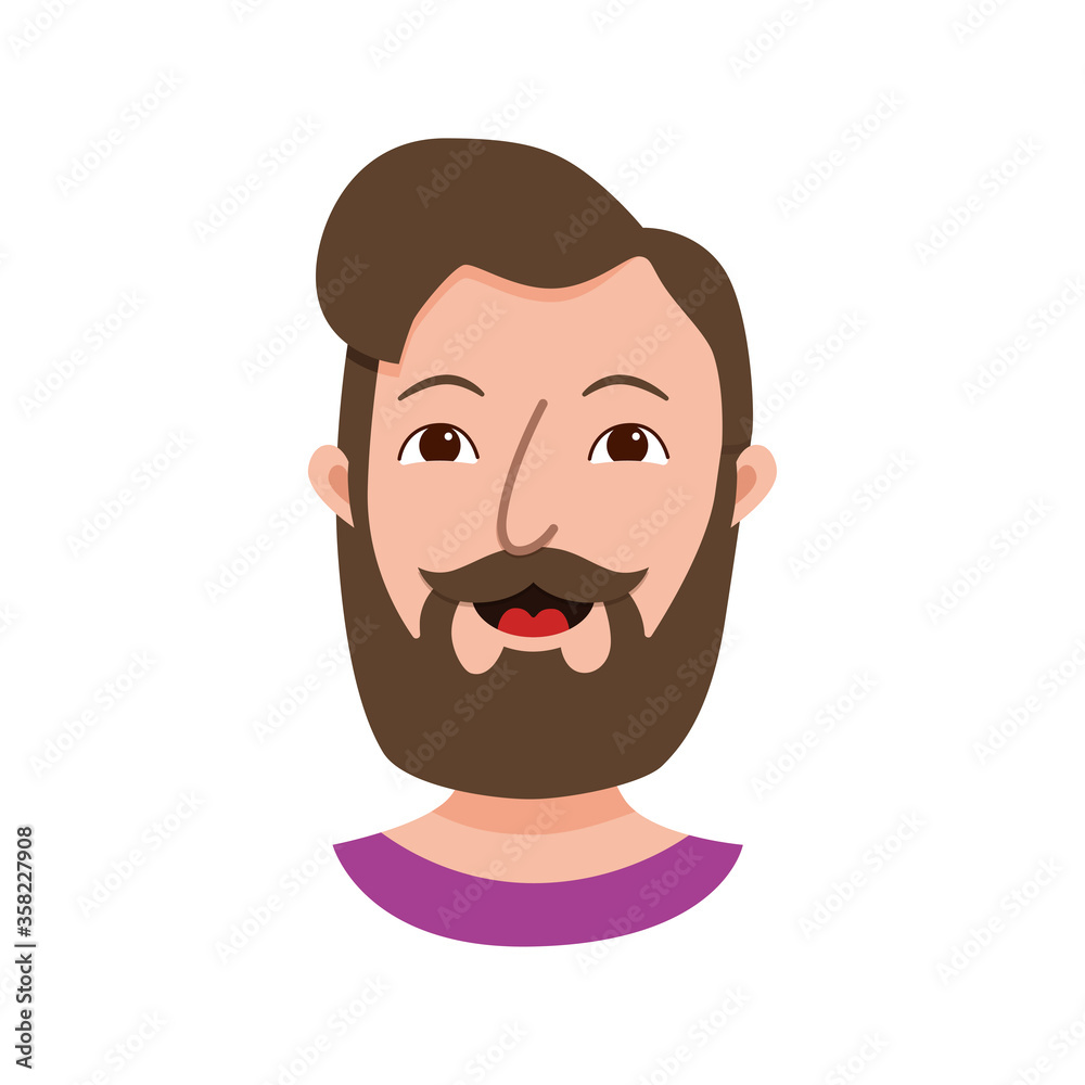 Male emoji cartoon character.