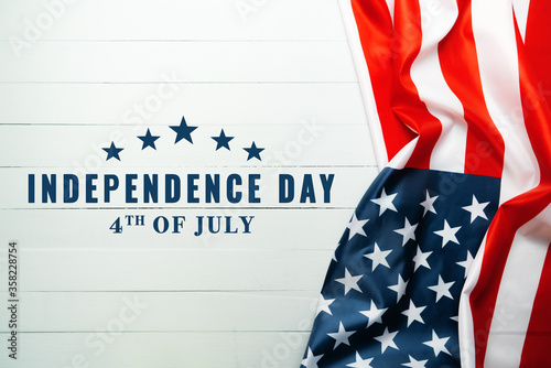 USA Independence day 4th of July concept, United States of America flag