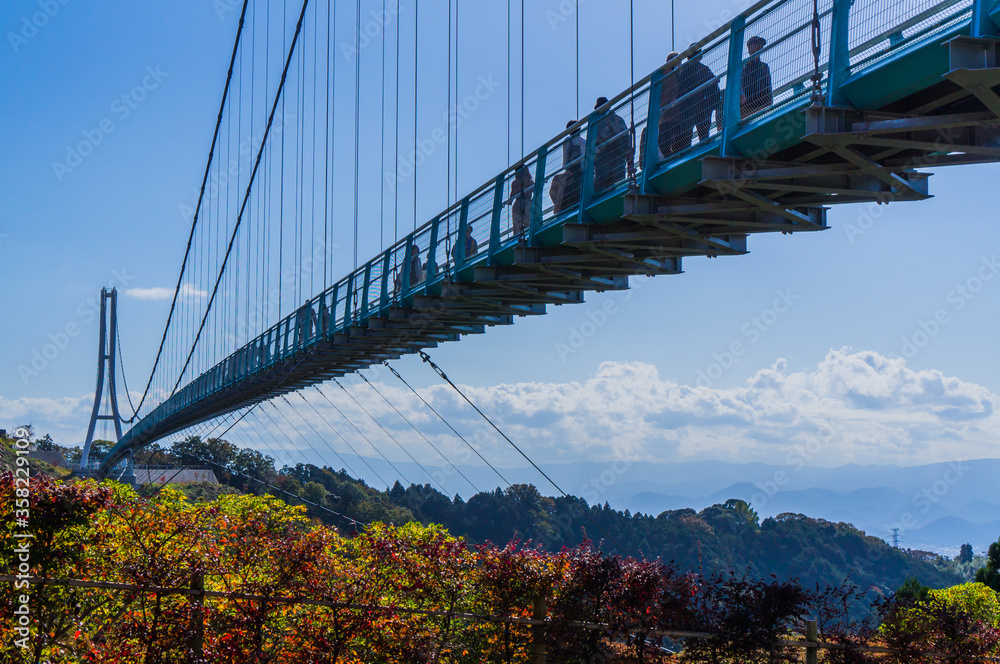 Obraz premium 静岡県三島市の大吊り橋