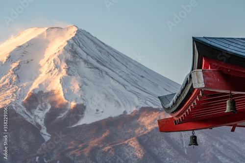 Canvas Print Chureito Pagoda in Fujiyoshida, Japan.