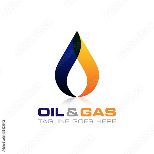 Oil and gas logo design template