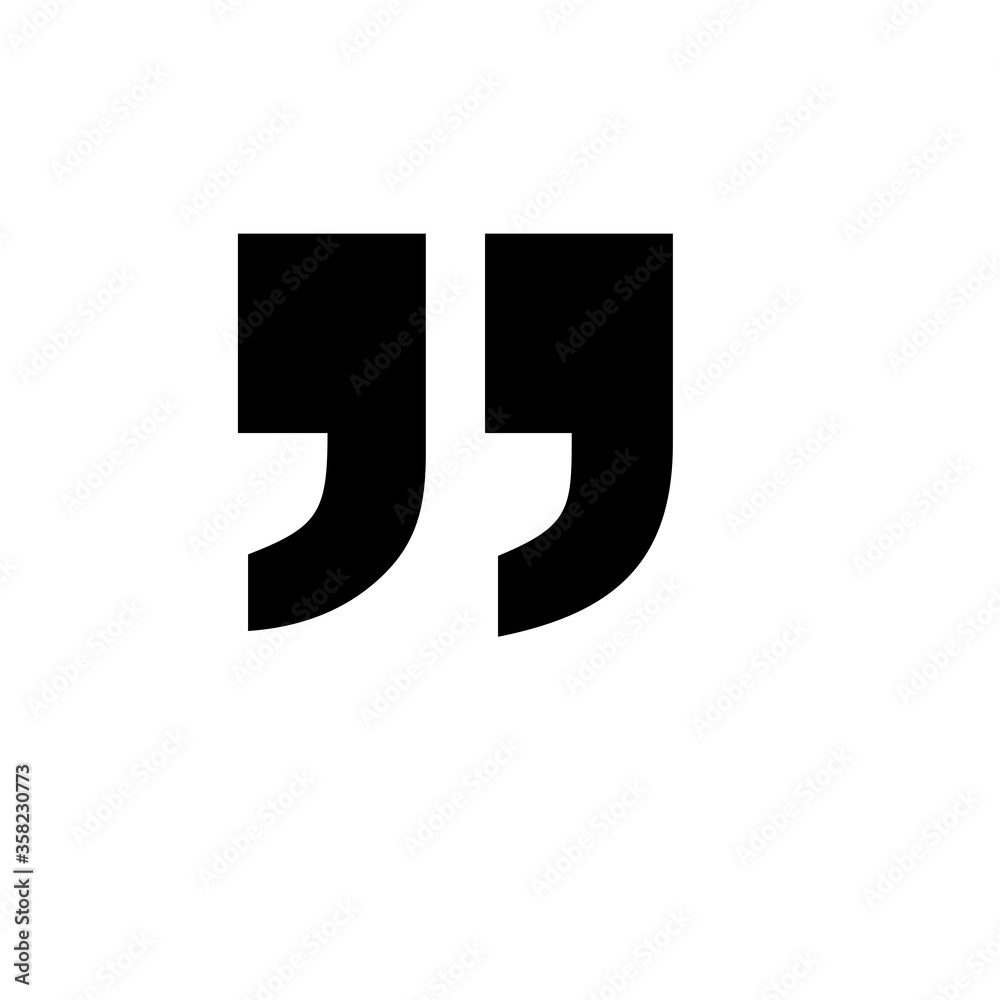 quote mark icon vector design template quote mark icon vector design template