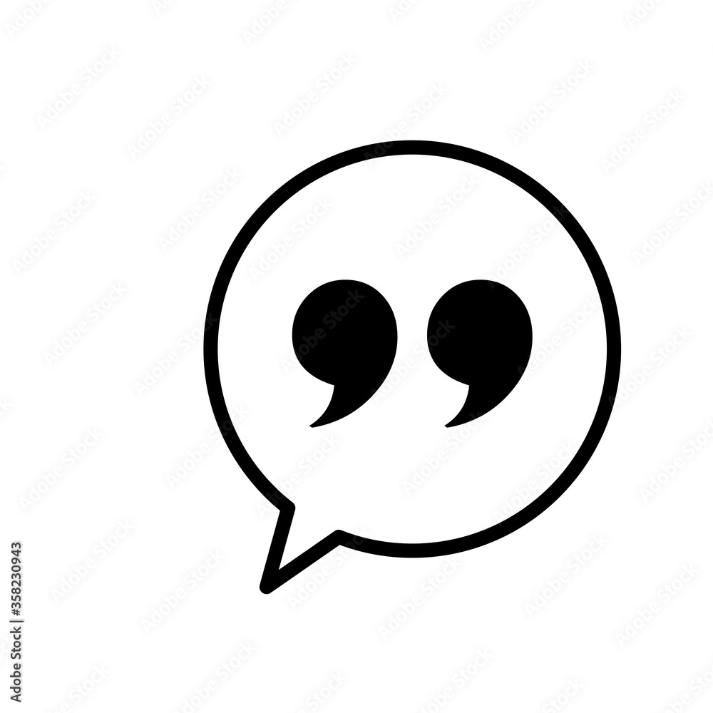 quote mark icon vector design template quote mark icon vector design template