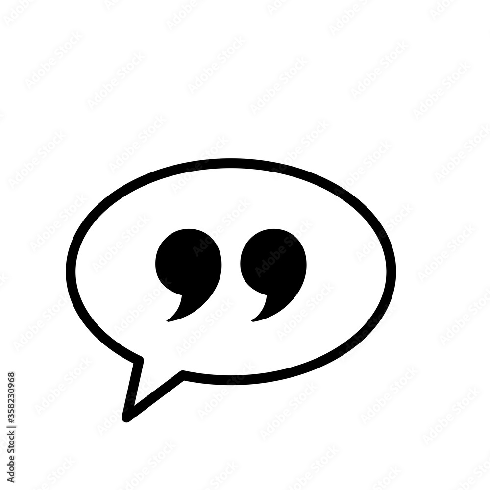 quote mark icon vector design template quote mark icon vector design template