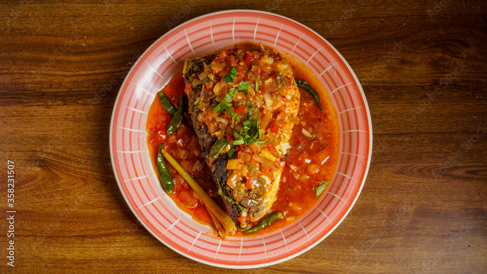 Thai Malay sweet, sour and spicy fish. Thai Malay sweet, sour and spicy fish.