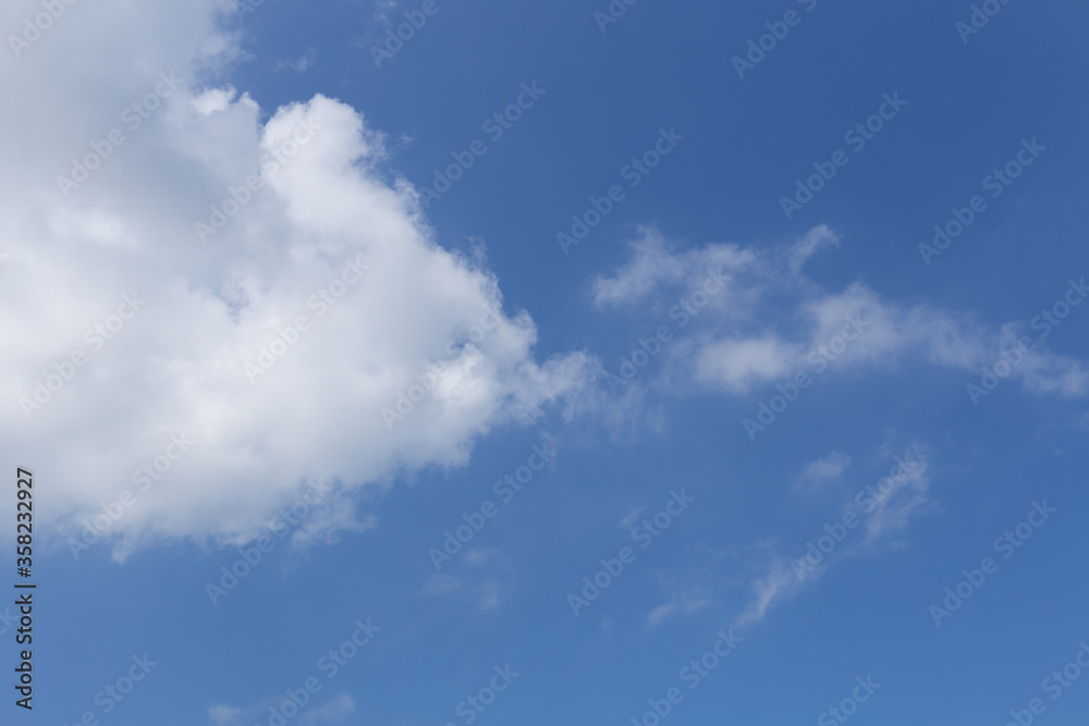 white clouds with blue sky light from left white clouds with blue sky light from left