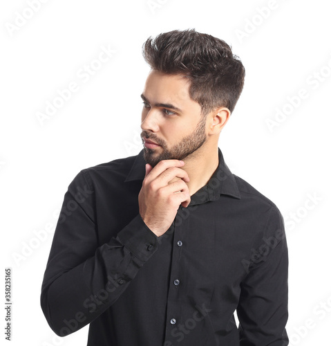 Handsome man with stylish h...
