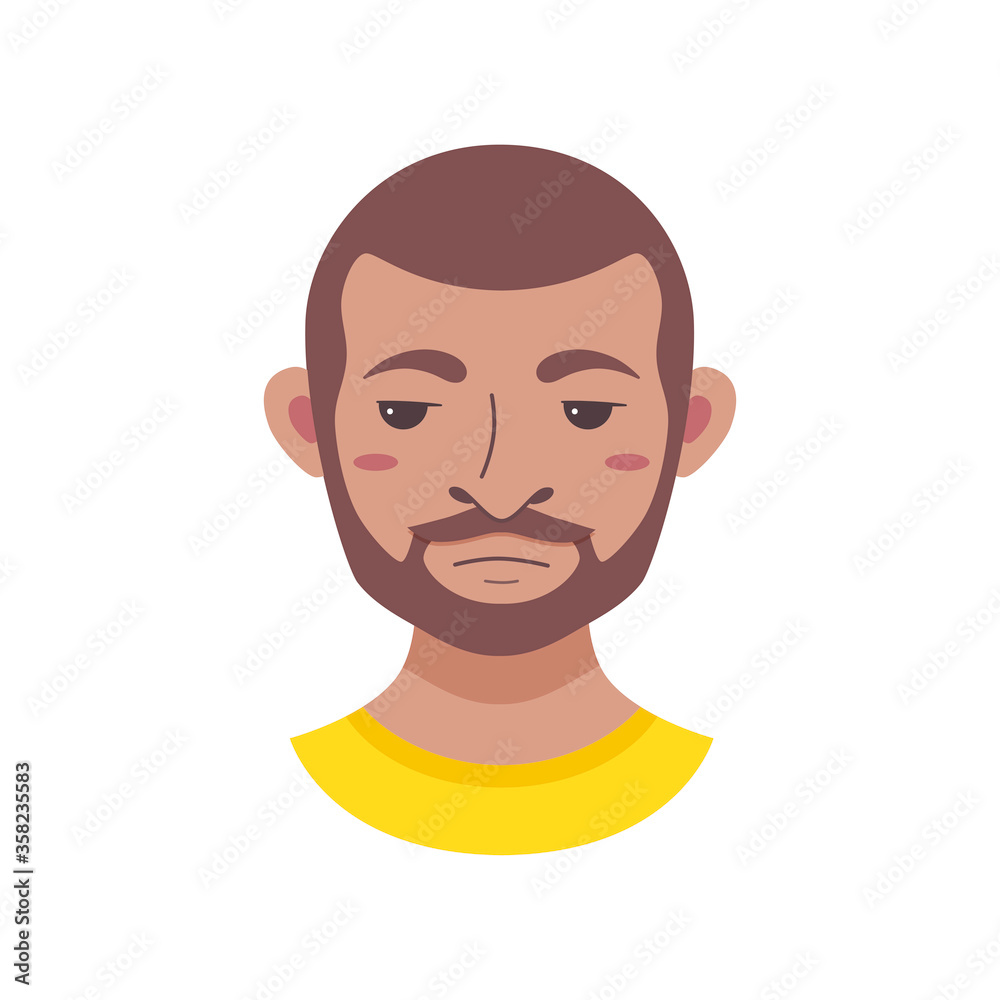 American African men facial expression