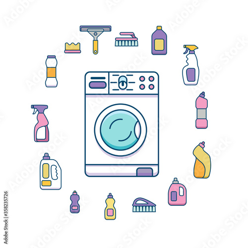 Household cleaning supplies