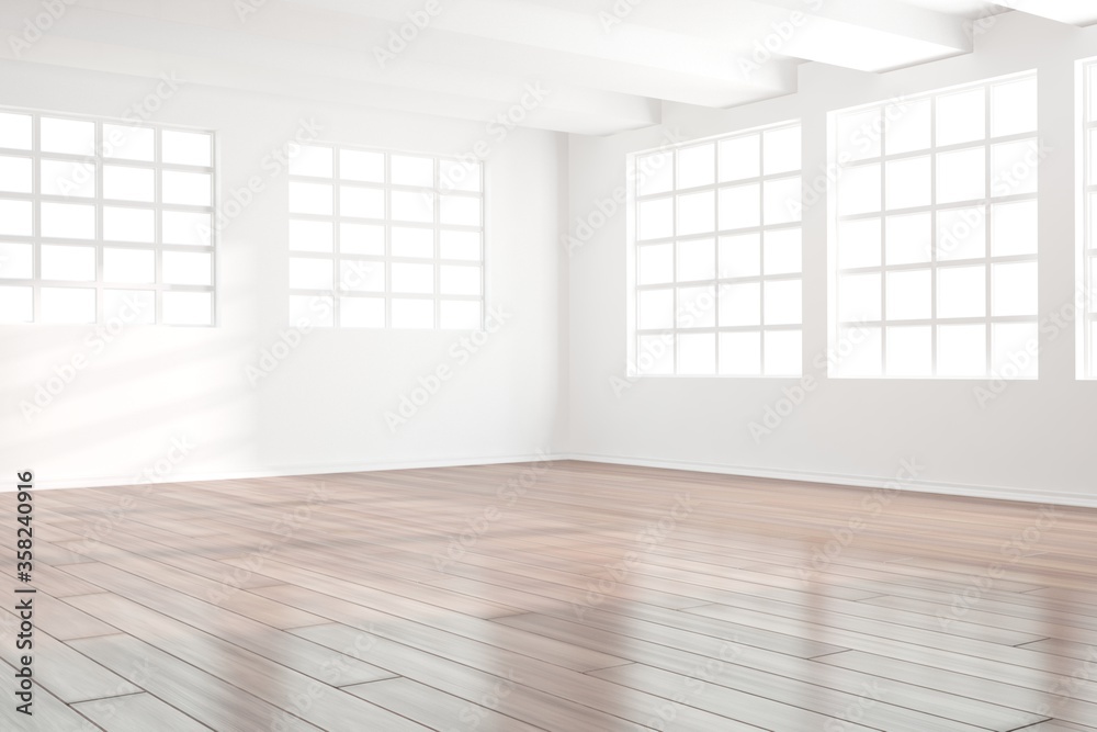 modern empty room interior design. 3D illustration modern empty room interior design. 3D illustration