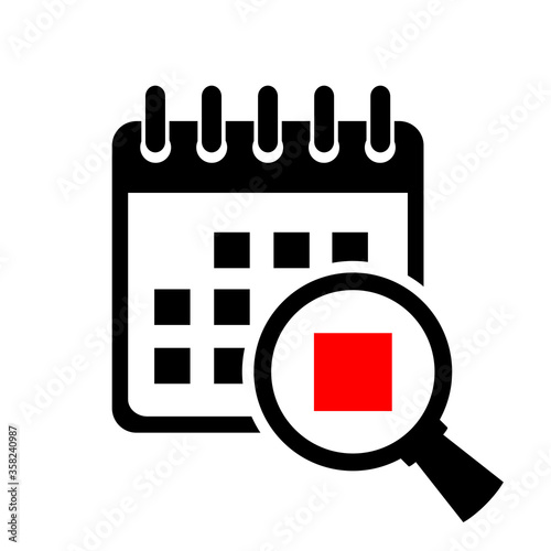 Calendar search vector icon