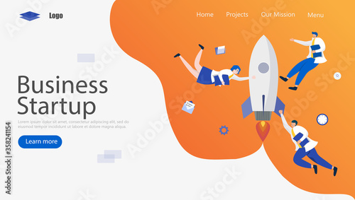 Business Startup Vector Illustration Concept, Suitable for web landing page, ui, mobile app, editorial design, flyer, banner, and other related occasion