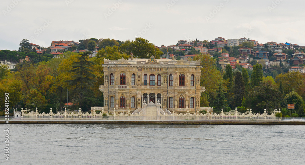 Kucuksu Palace, also known as Kucuksu Pavilion or Goksu Pavilion, on the shores of the Bosphorus  in the Beykoz district on the Asian shore