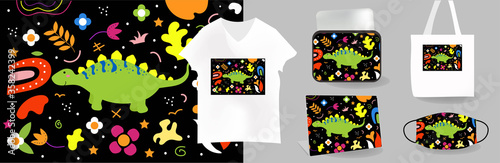 Cute Illustration art  pattern background. can be applied on the watch, totebag. souvenirs, tshirt, stickers, phone cases, pillows, laptop skins, travel mugs, masks, pin buttons and so on