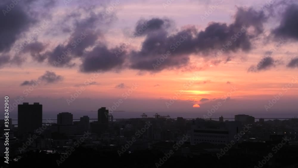 沖縄 首里から見る那覇の夕景 沖縄 首里から見る那覇の夕景
