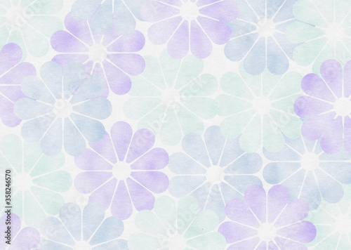 お花の和紙_02_紫青緑