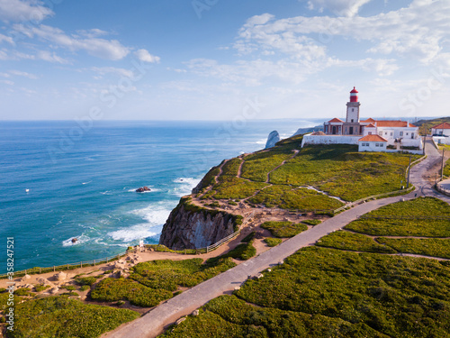Cabo da Roca landscape with lighthouse