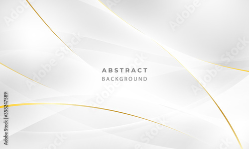 Abstract grey and gold background poster with dynamic waves. technology network Vector illustration.