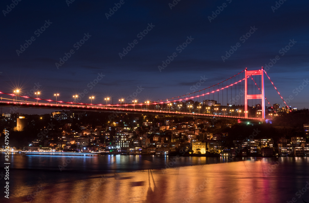 Fatih Sultan Mehmet Bridge in Istanbul.