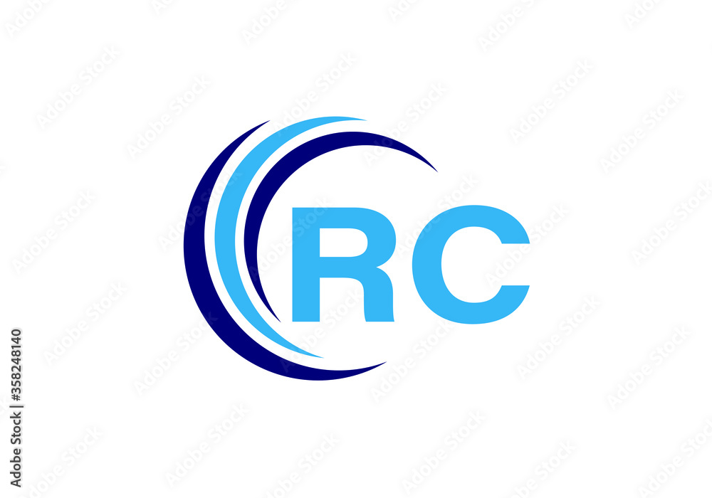 Initial Monogram Letter R C Logo Design Vector Template. R C Letter Logo Design Initial Monogram Letter R C Logo Design Vector Template. R C Letter Logo Design