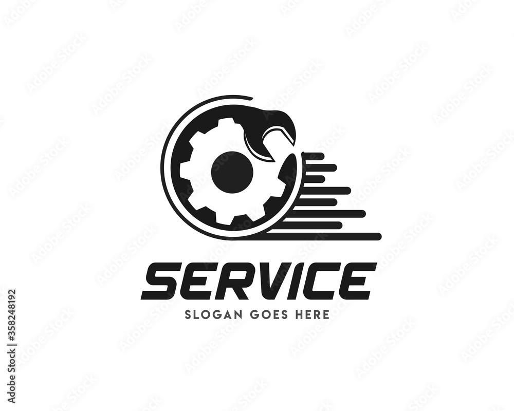 circle Fast service engine logo symbol design illustration circle Fast service engine logo symbol design illustration