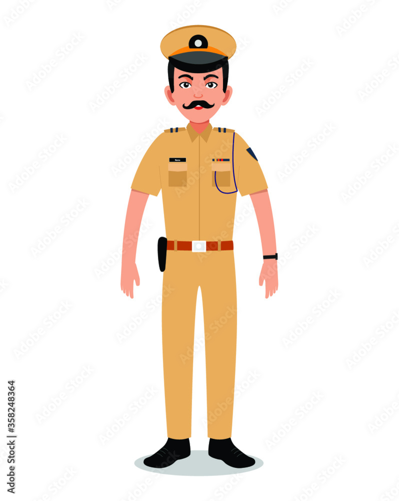 Police Officer Inspector Stock Vector | Adobe Stock