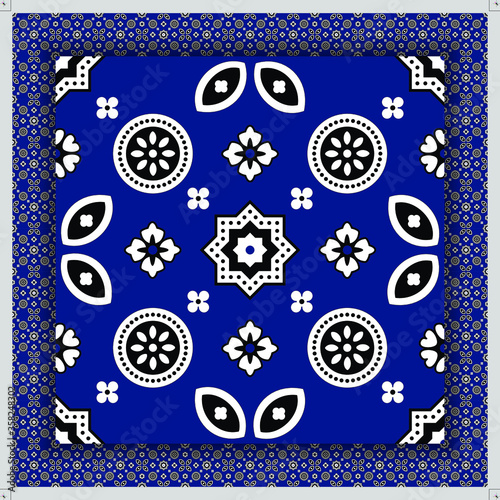 Ajrak Shawl - Sindhi Culture Fabric Pattern - Traditional Indus Valley wardrobe - print ready format. 