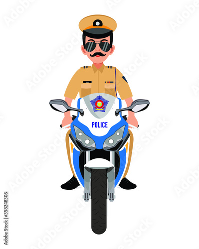 Police Officer on motorcycle 