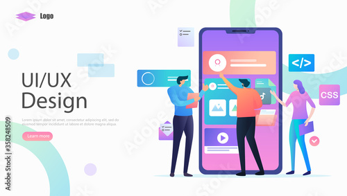 UX / UI Design Vector Illustration Concept, Suitable for web landing page, ui, mobile app, editorial design, flyer, banner, and other related occasion