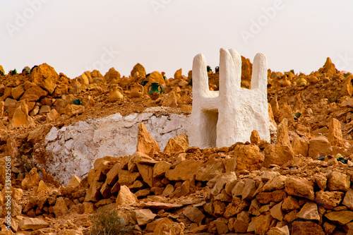 Nature of Ghardaia (Tagherdayt), Algeria, located along Wadi Mzab, UNESCO world heriatage site photo