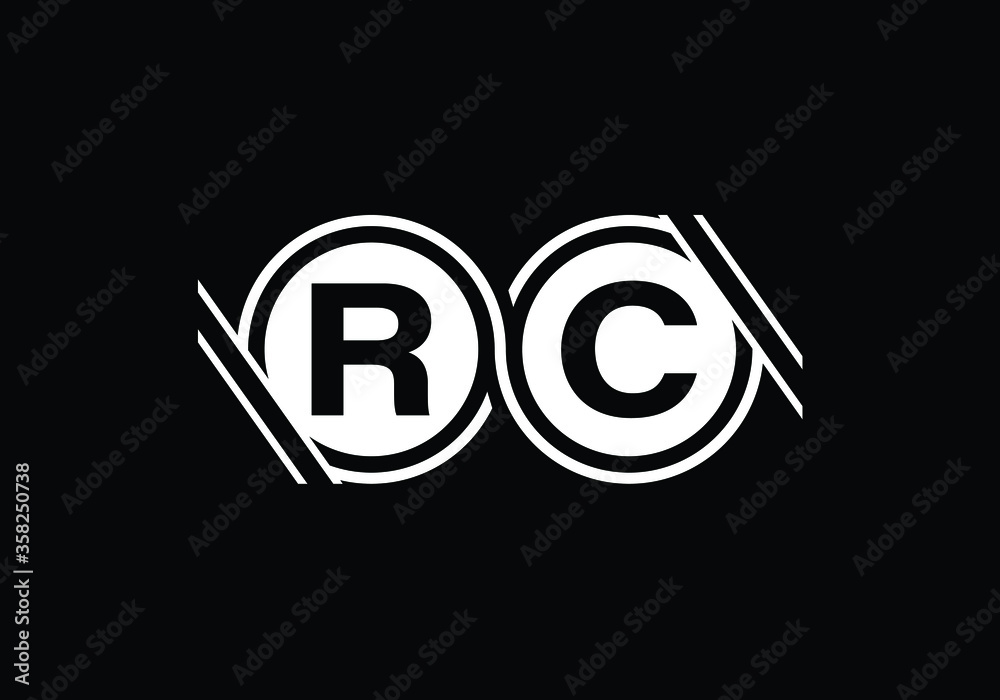 Initial Monogram Letter R C Logo Design Vector Template. R C Letter Logo Design Initial Monogram Letter R C Logo Design Vector Template. R C Letter Logo Design