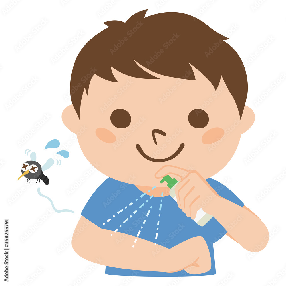 蚊に刺されないように虫よけスプレーをしてる男性のイラスト Stock Vector Adobe Stock 蚊に刺されないように虫よけスプレーをしてる男性のイラスト Stock Vector Adobe Stock
