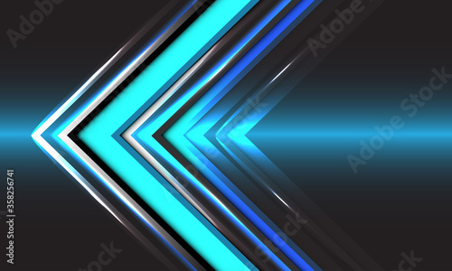 Abstract technology blue arrow direction speed light design modern futuristic background vector illustration.