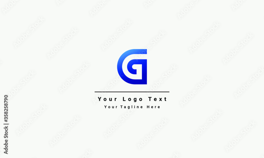 Letter G logo icon flat and vector design template. Letter G Modern Shape Logo Design Template Element