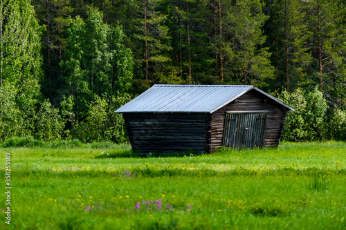 Kalix, Sweden A typical barn in the Norrbotten region of Sweden.