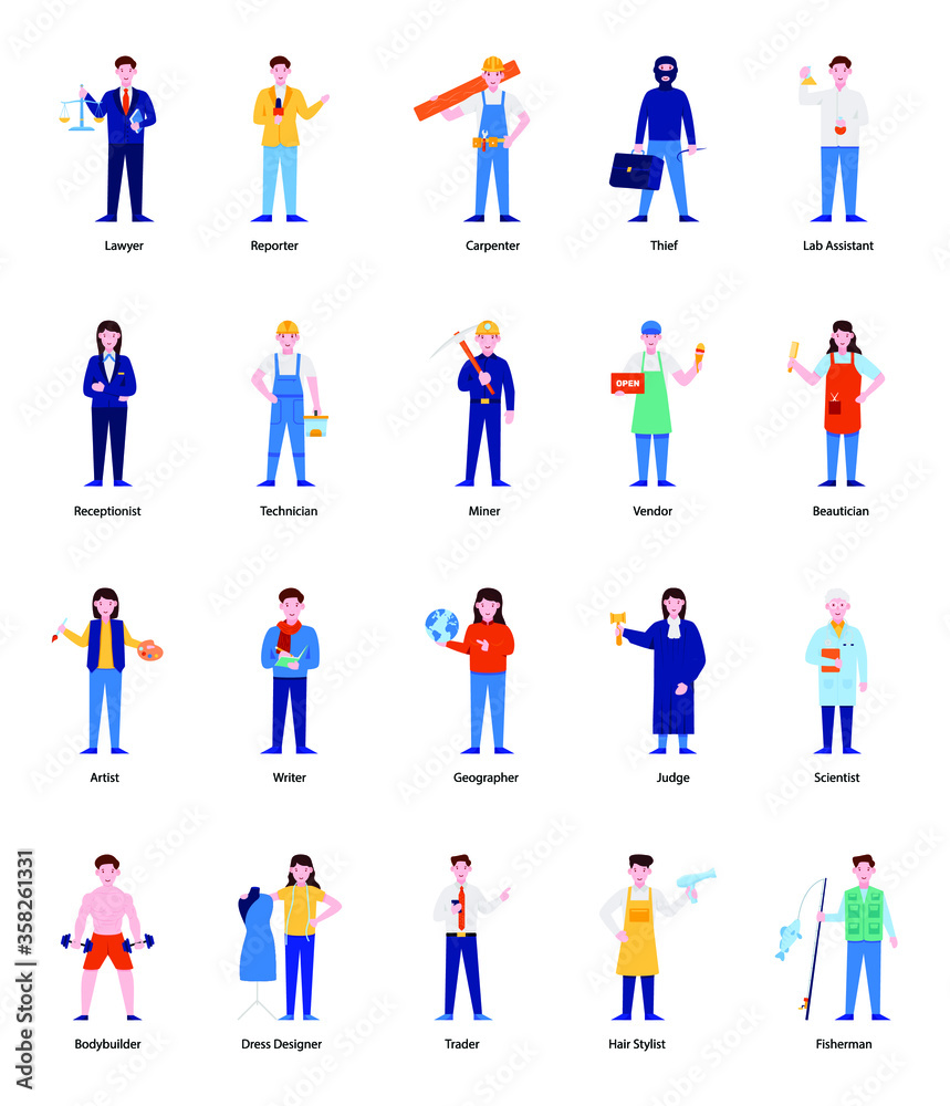 
Human Avatars Illustrations Vectors Pack 
