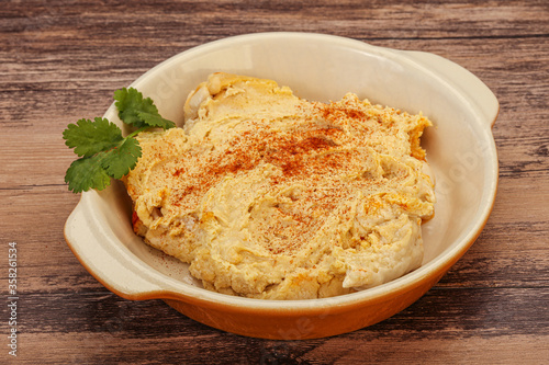 Vegan dietary cusine - humus snack