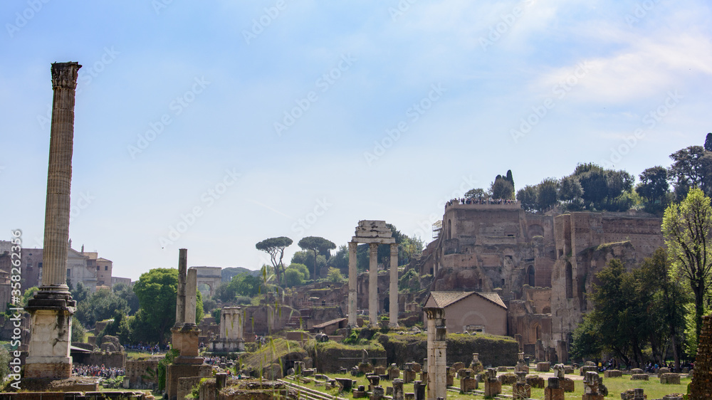 ruins of the roman forum rome italy