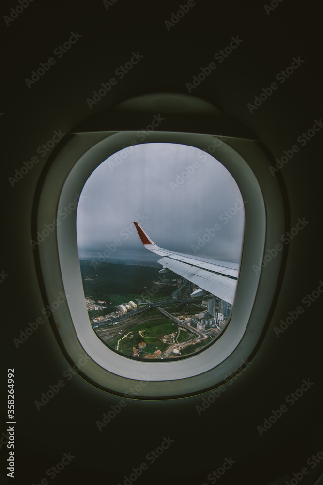 Naklejka premium windows plane