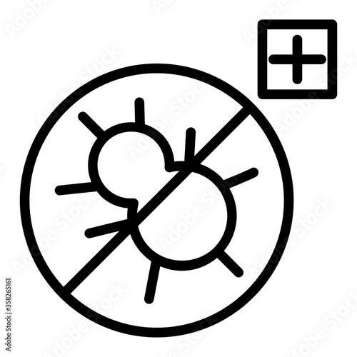 Anti bacterial icon vector