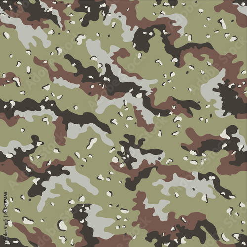 Military camouflage seamless pattern. Branched and rocky shapes